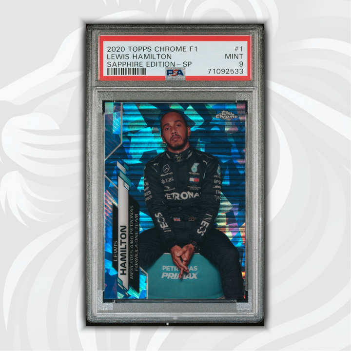 PSA 9 Lewis Hamilton #1 - Sapphire Edition - 2020 Topps Chrome F1