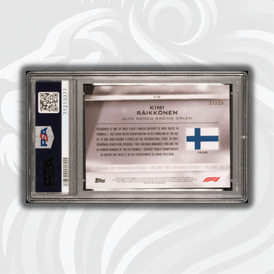 PSA 9 - /25 Kimi Raikkonen #FF-KM - Flags Of Foundation - Orange