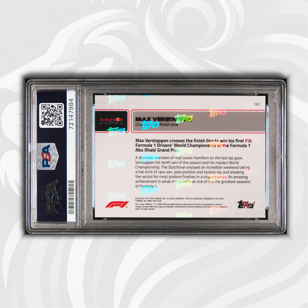 PSA 10 - /99 Max Verstappen - Crosses The Finish line #82
