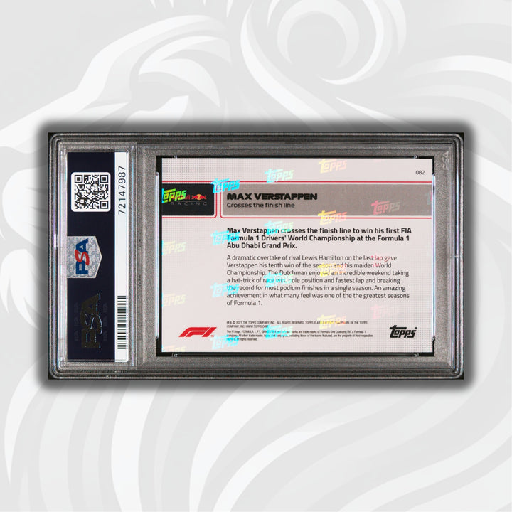 PSA 7 - /99 Max Verstappen - Crosses The Finish line #82