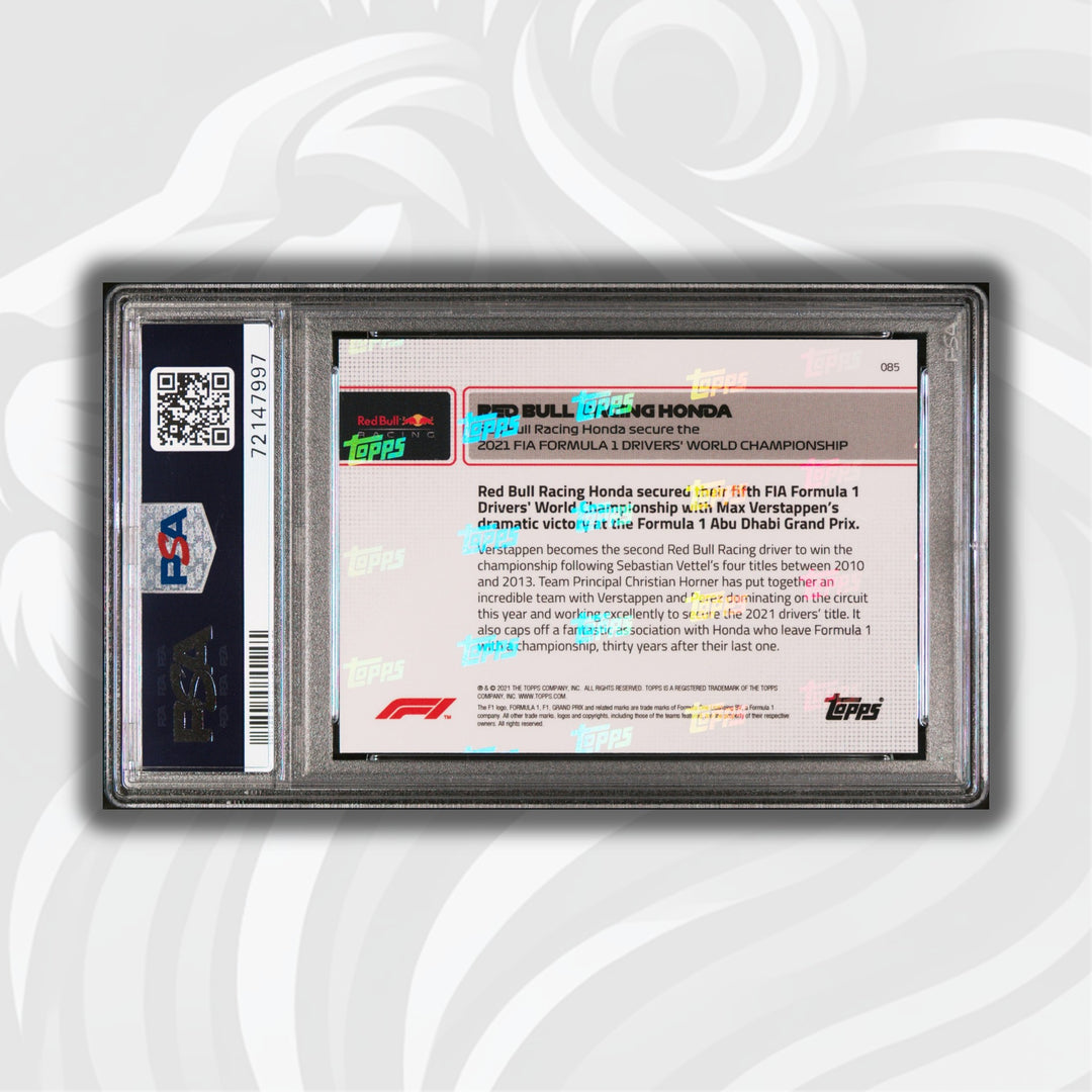 PSA 9 - 84/99 - Red Bull Racing Honda - Secure The Drivers' World Championship #85