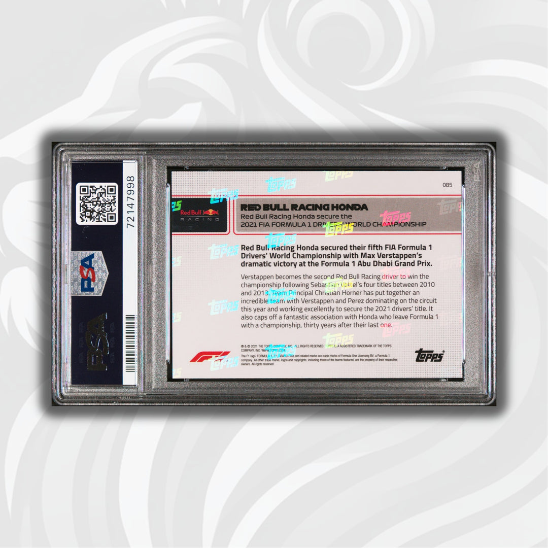 PSA 9 - 48/99 - Red Bull Racing Honda - Secure The Drivers' World Championship #85