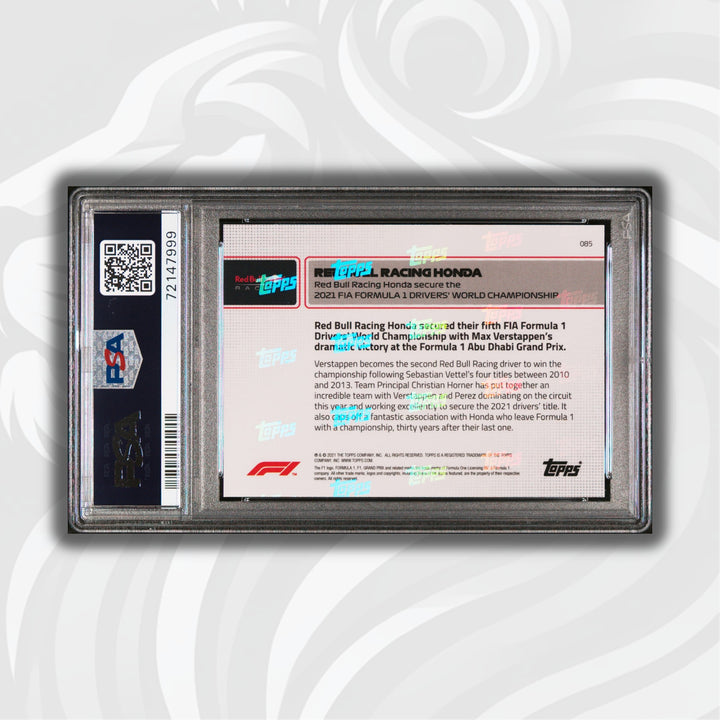 PSA 10 - 74/99 - Red Bull Racing Honda - Secure The Drivers' World Championship #85