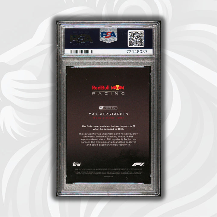 PSA 10 - 08/25 Max Verstappen - Drivers- Purple Parallel