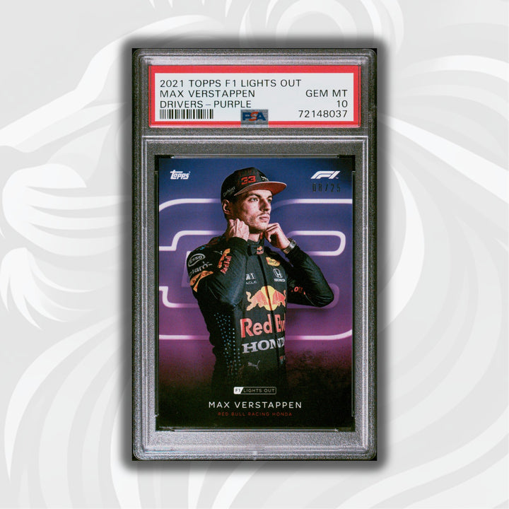 PSA 10 - 08/25 Max Verstappen - Drivers- Purple Parallel