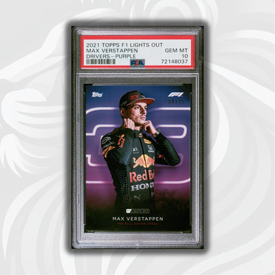 PSA 10 - 08/25 Max Verstappen - Drivers- Purple Parallel