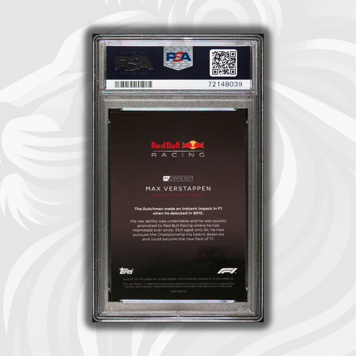 PSA 10 - 07/25 Max Verstappen - Drivers- Purple Parallel