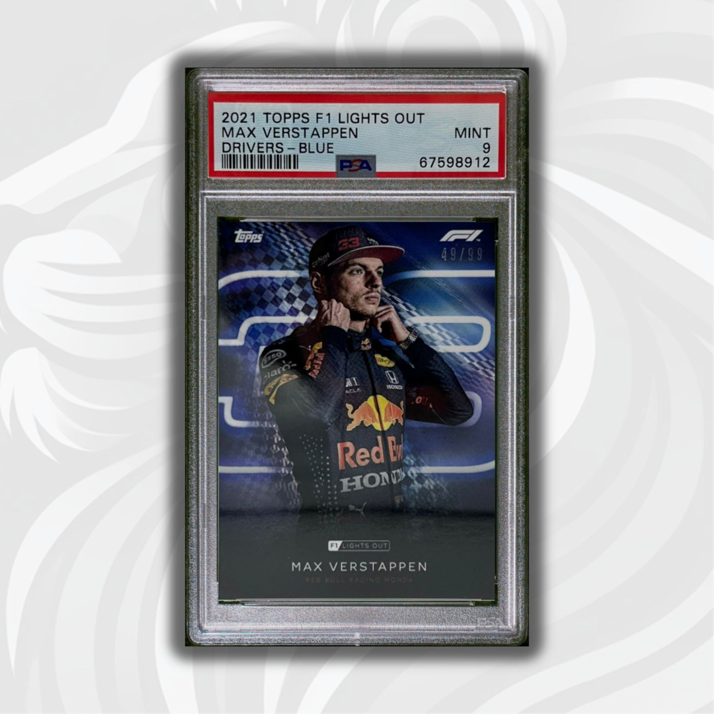 PSA 9 - 49/99 Max Verstappen - Drivers -  Blue Parallel