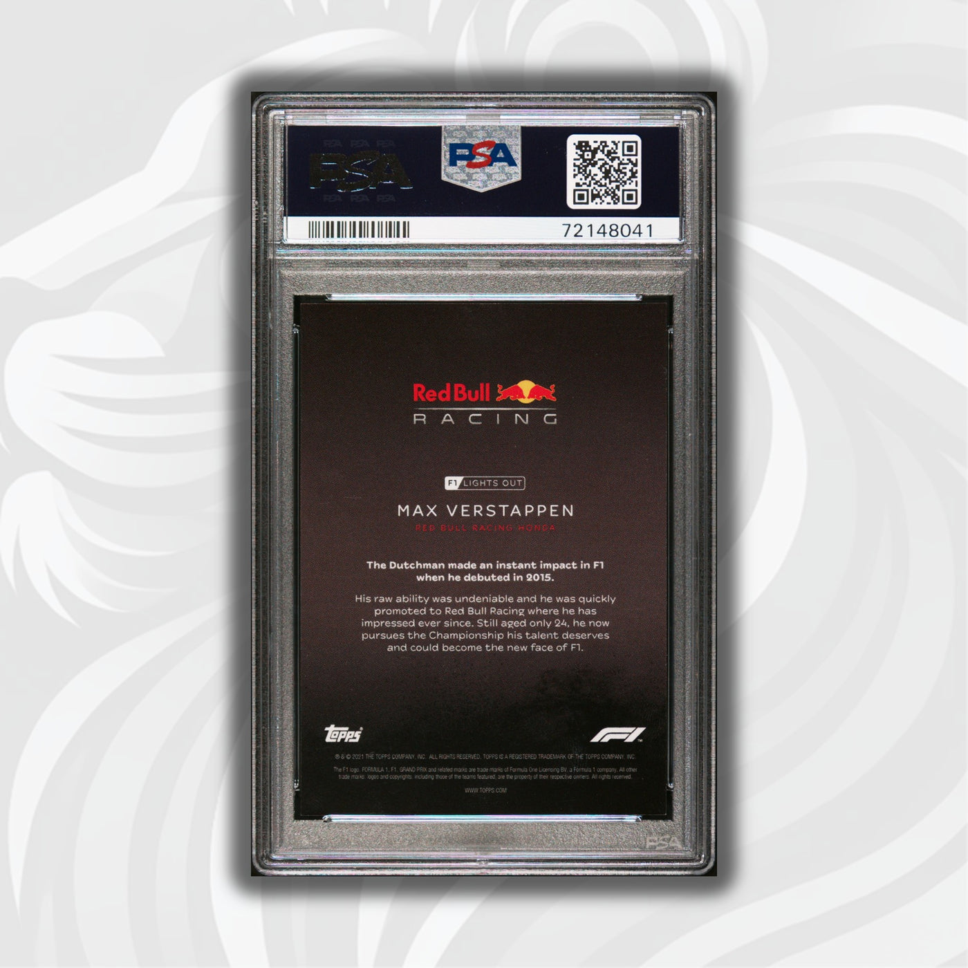 PSA 10 - 28/50 Max Verstappen - Drivers -  Aqua Parallel