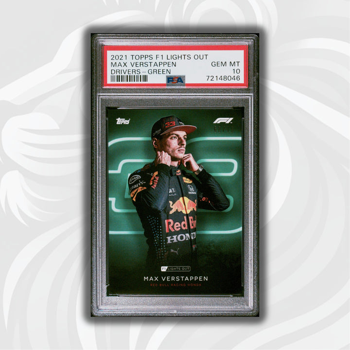 PSA 10 - 68/75 Max Verstappen - Drivers -  Green Parallel
