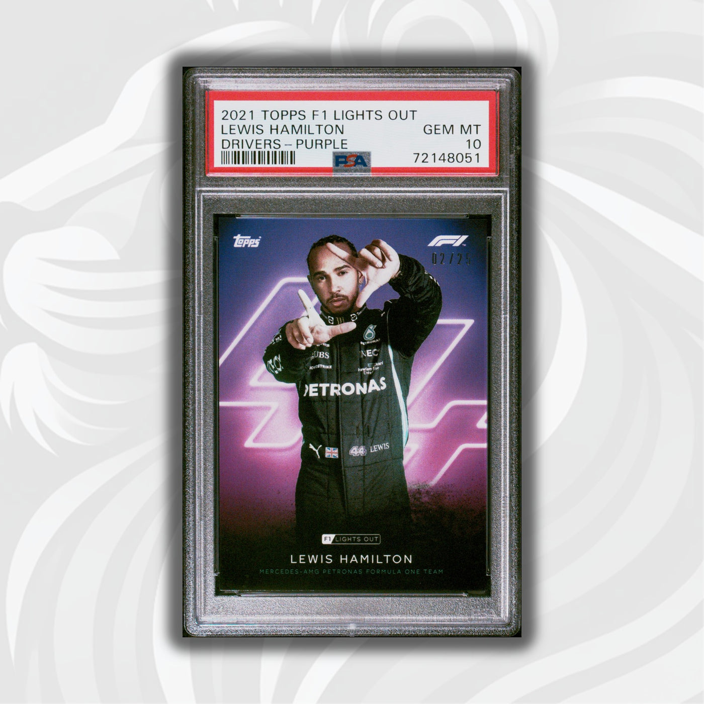 PSA 10 - 02/25 Lewis Hamilton - Drivers - Purple Parallel