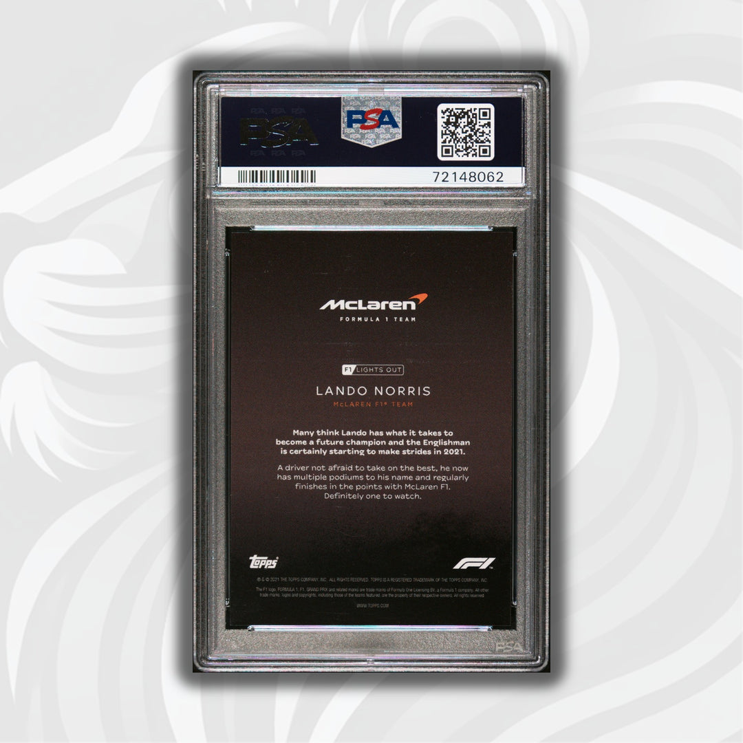 PSA 10 - 13/50 Lando Norris - Drivers - Aqua Parallel