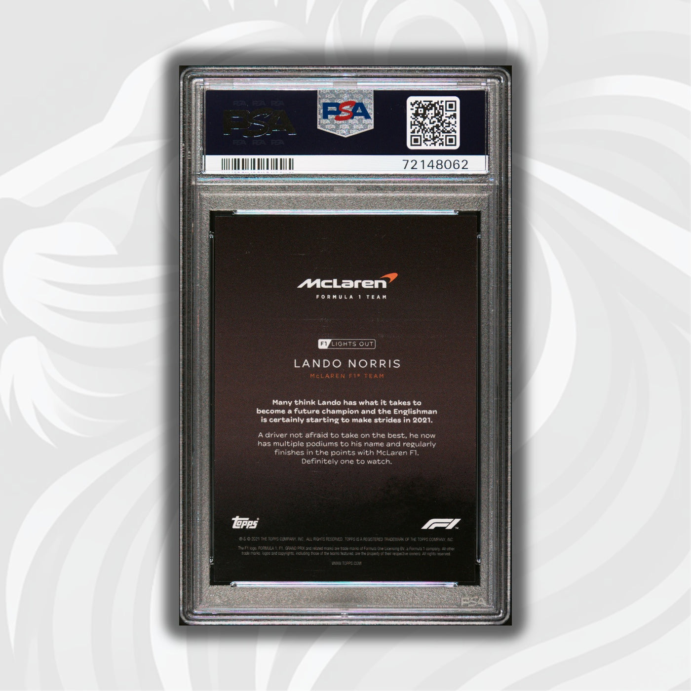 PSA 10 - 13/50 Lando Norris - Drivers - Aqua Parallel