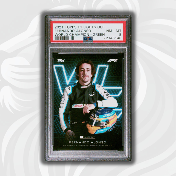 PSA 8 - 25/50 - Fernando Alonso - Drivers World Champion - Green