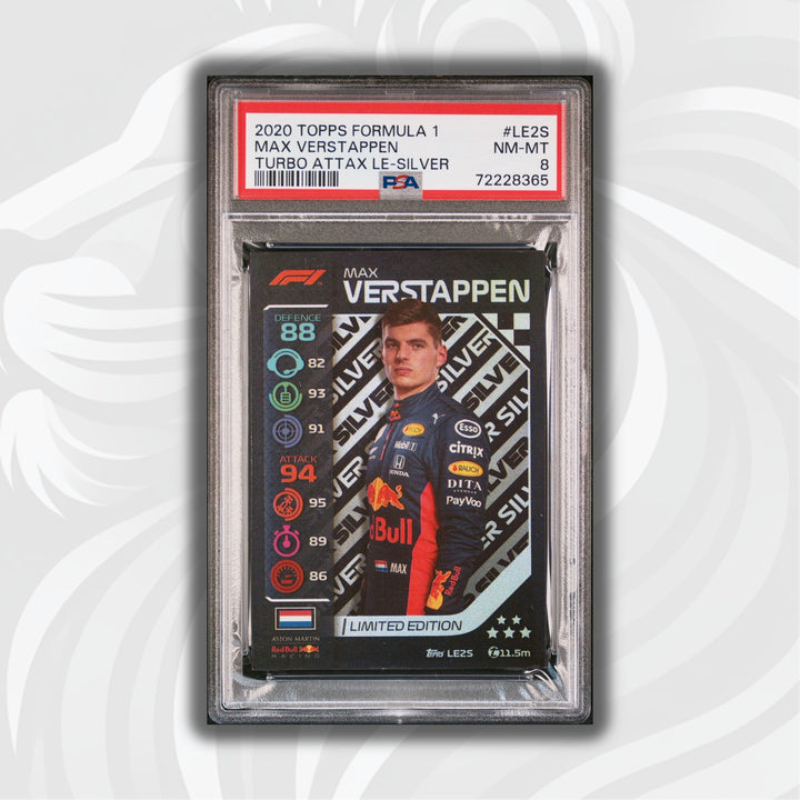 PSA 8 -   MAX VERSTAPPEN  #LE2S - LIMITED EDITION - SILVER