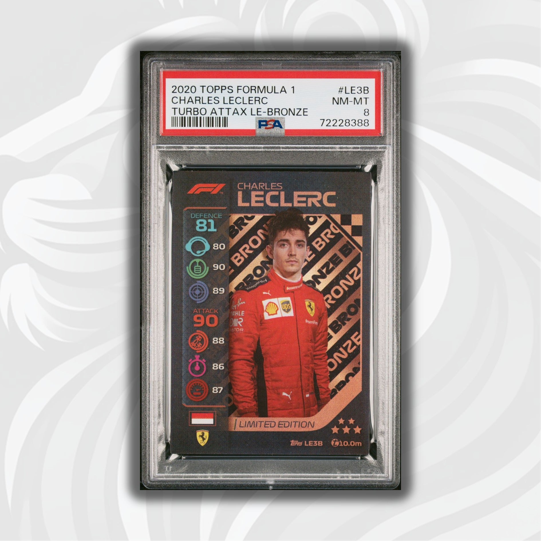 PSA 8 - CHARLES LECLERC #LE3B - LIMITED EDITION - BRONZE