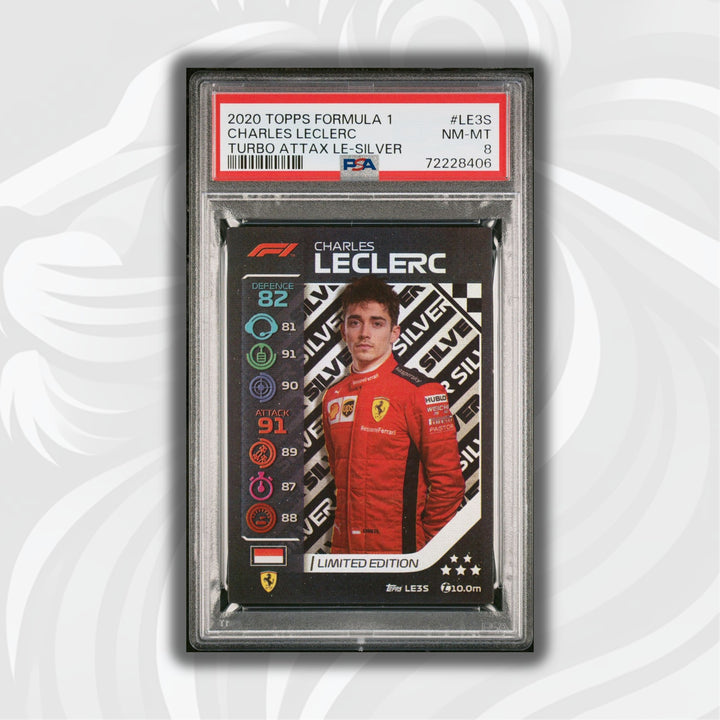 PSA 8 -   CHARLES LECLERC  #LE3S - LIMITED EDITION - SILVER