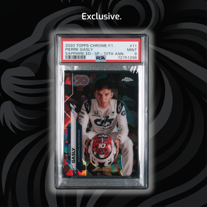 PSA 9 - 13/70 Pierre Gasly #11 - 2020 Topps Chrome F1 - Sapphire ED SP 70th Ann. - Front