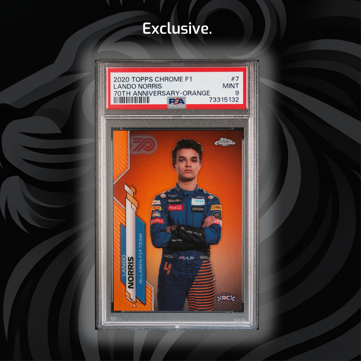 PSA 9 - Lando Norris #7 - 70th anniversary - 2020 Topps Chrome F1 - Orange - Rookie