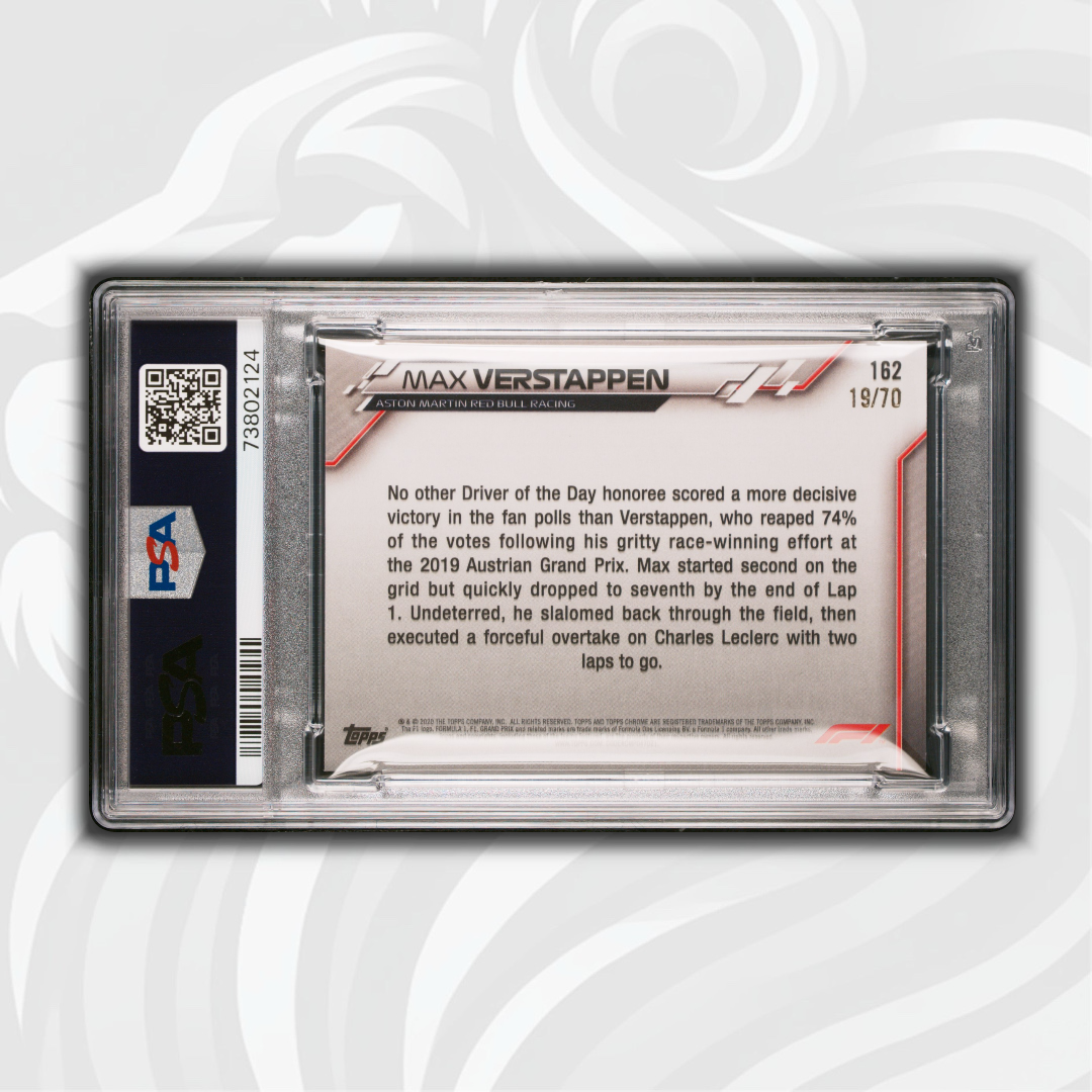 PSA 8 - 19/70 MAX VERSTAPPEN #162 - 70TH ANNIVERSARY - SAPPHIRE EDITION