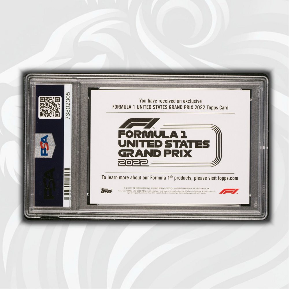 PSA 9 - Max Verstappen - Formula 1 United States Grand Prix - 2022 Topps Formula 1 - Back