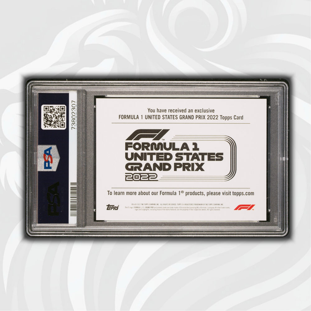PSA 10 - Max Verstappen - Formula 1 United States Grand Prix - 2022 Topps Formula 1 - Back