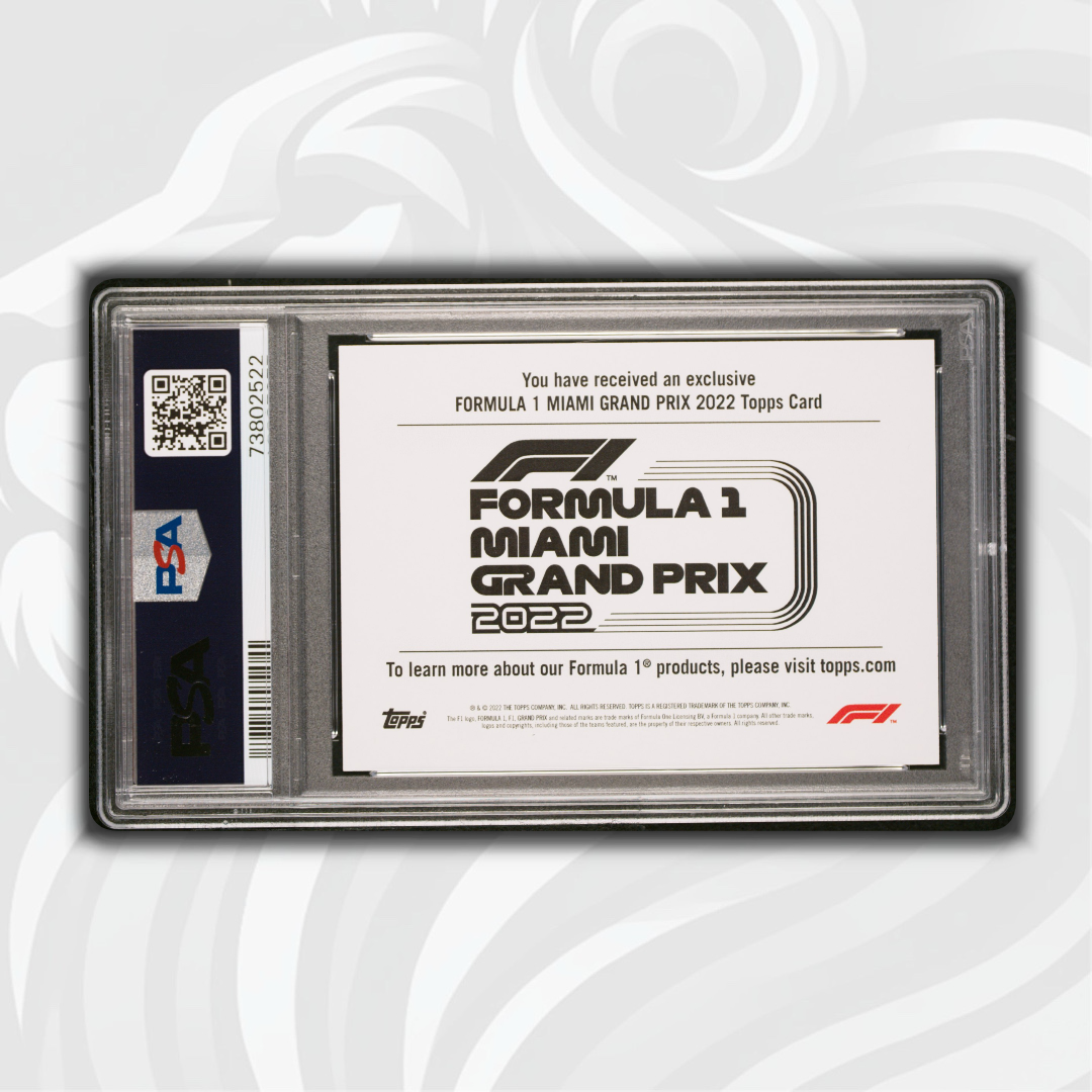 PSA 9 - Alfa Romeo F1 Team Orlen - 2022 Topps Formula 1 Miami Grand Prix - Back