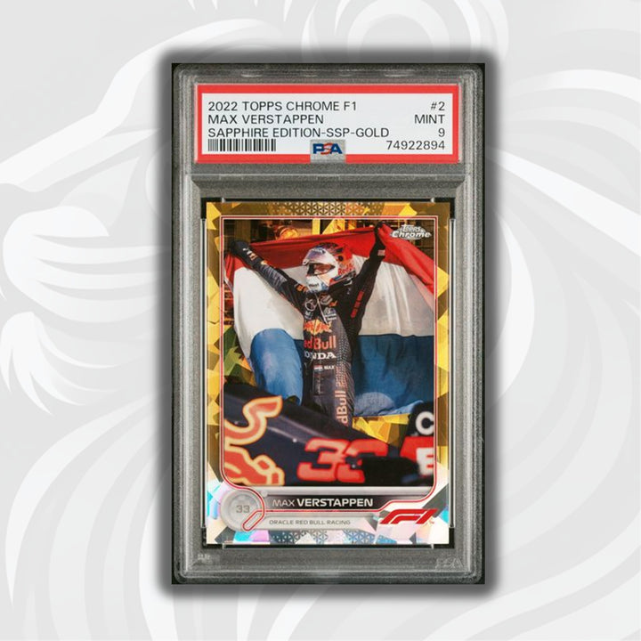 PSA 9 - /50 MAX VERSTAPPEN #2 - SAPPHIRE EDITION -  SSP - GOLD