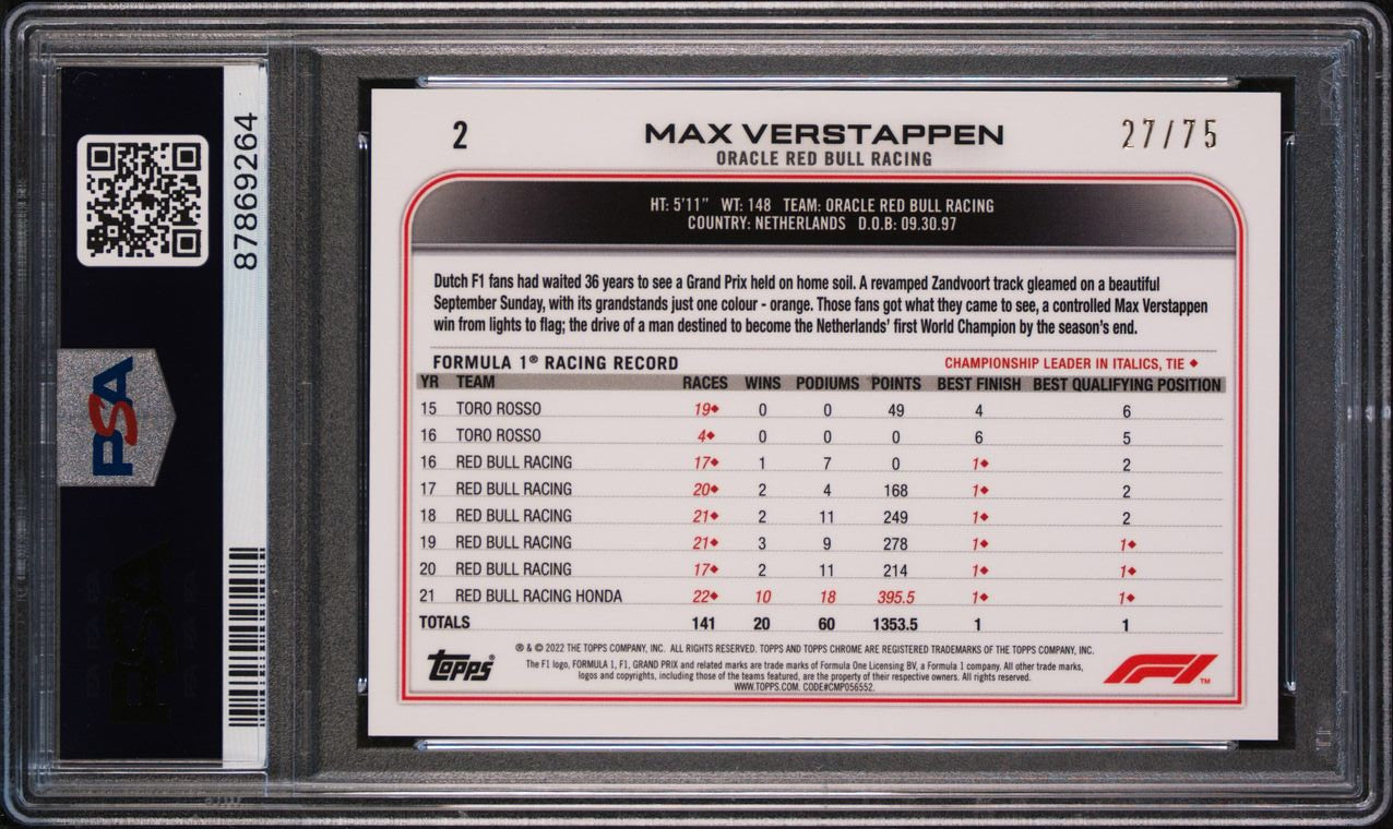 PSA 8 - 4/5 - Yuki Tsunoda #61 - Red - 2022 Topps Formula 1