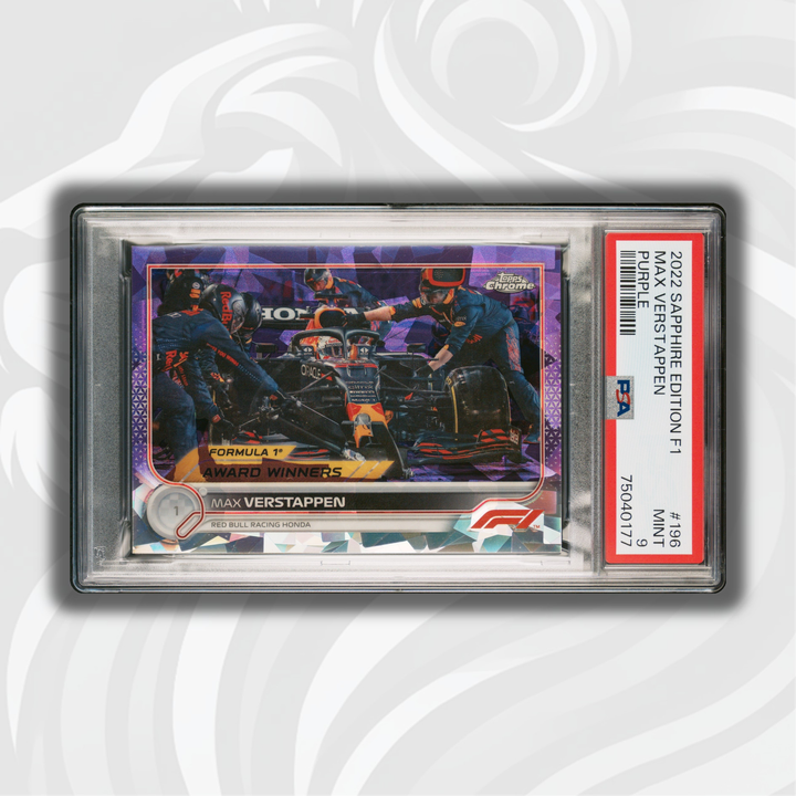 PSA 9 - 02/10 - Max Verstappen #196 - Sapphire Edition - Purple