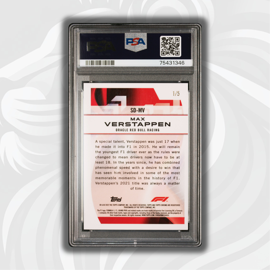 PSA 9 - 1/5 MAX VERSTAPPEN #SDMV - SPEED DEMONS - RED REFRACTOR