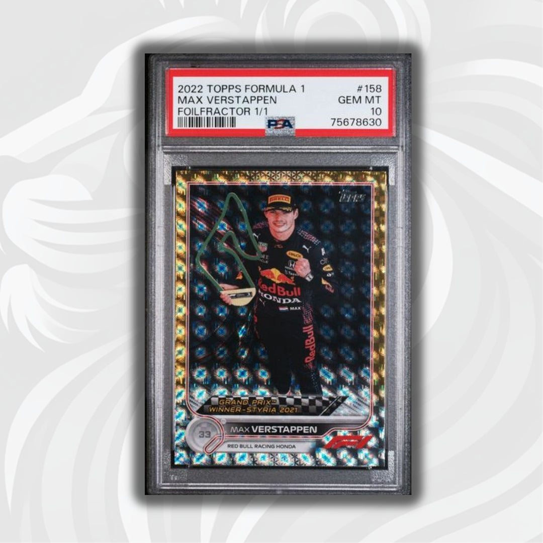 Authentic Winner PSA 10 - 1/1 Max Verstappen - Grand Prix Winners #158 - Foilfractor ...