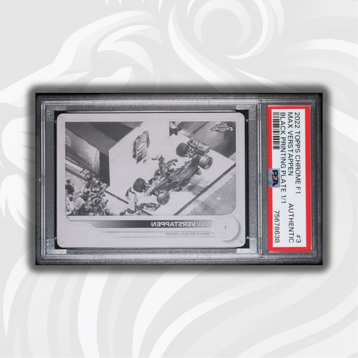 PSA Authentic - 1/1 Max Verstappen #3 - Black Printing Plate