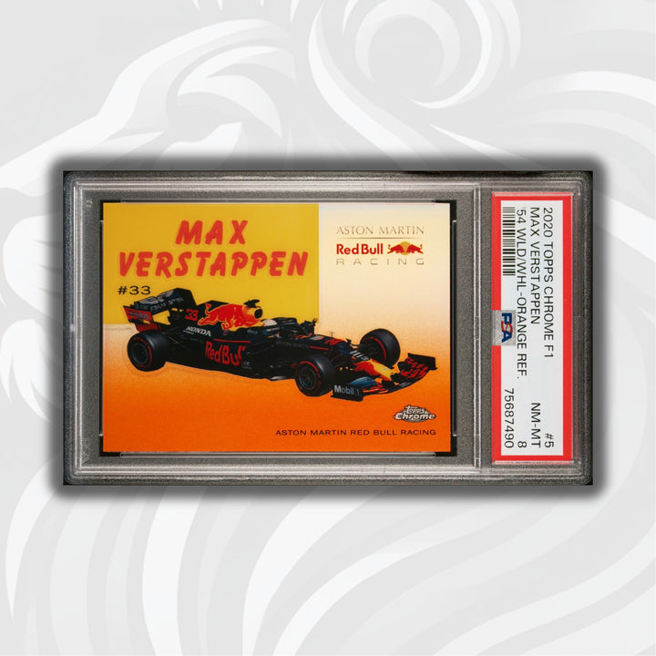 PSA 8 - 09/25 Max Verstappen - World On Wheels #54W-5 - Orange Refractor