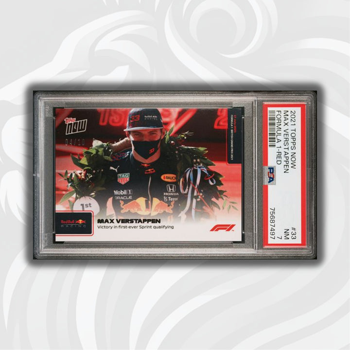 PSA 7 - 04/10 Max Verstappen #33 - Victory First Ever Sprint Qualifying - Red