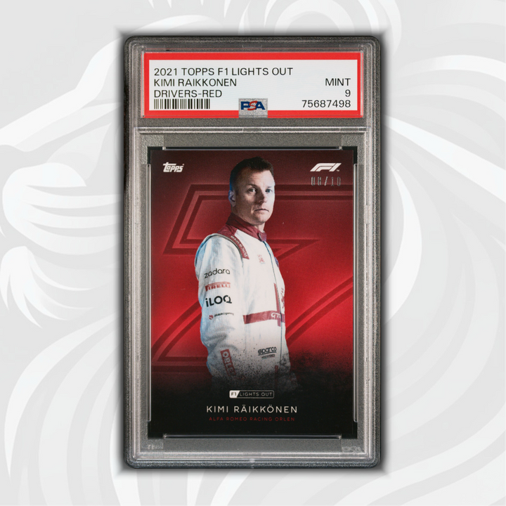 PSA 9 - 08/10 Kimi Raikkonen - Drivers - Red Parallel