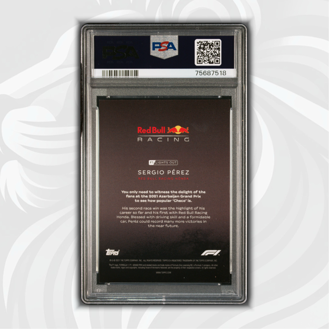 PSA 10 - 5/5 Sergio Perez - Drivers - Rainbow Foil