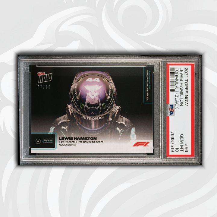 PSA 10 - 7/10 Lewis Hamilton #56 - First Driver To Score 4000 Points - Black