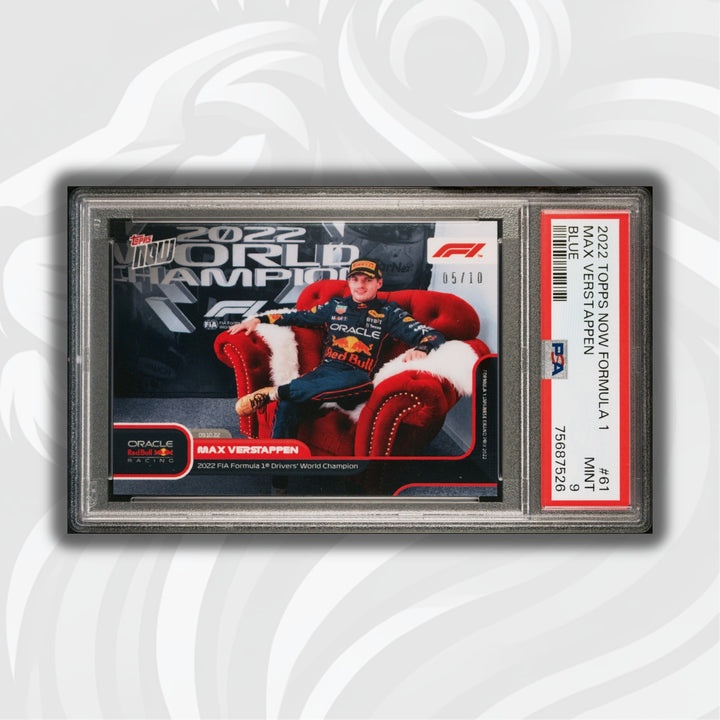 PSA 9 - 05/10 Max Verstappen #61 - Blue - 2022 Topps Now F1 - POP 1