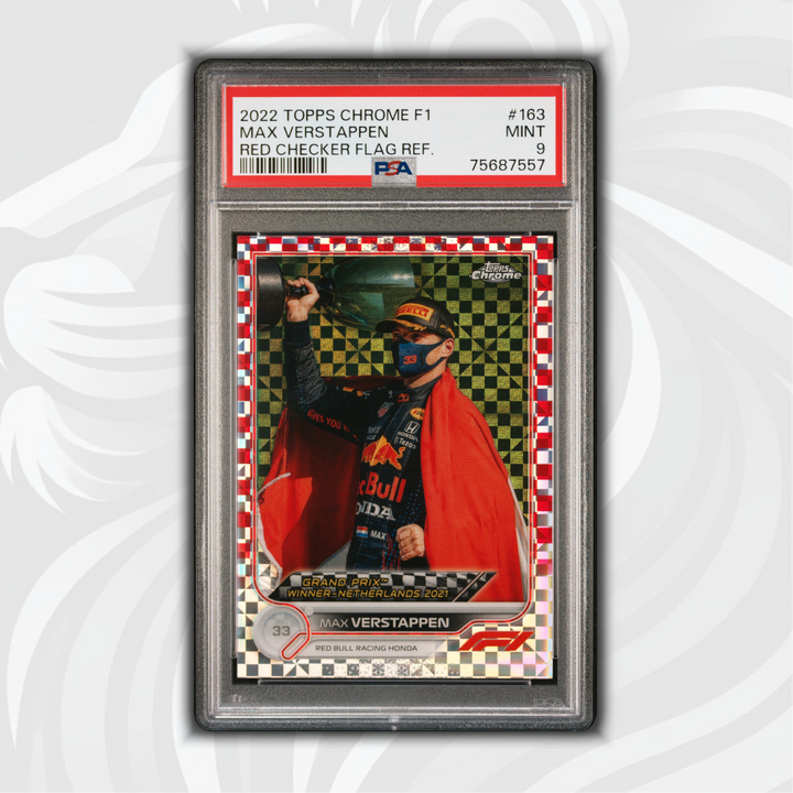 PSA 9 - 5/5 Max Verstappen #163 - Red Checker Flag Refractor
