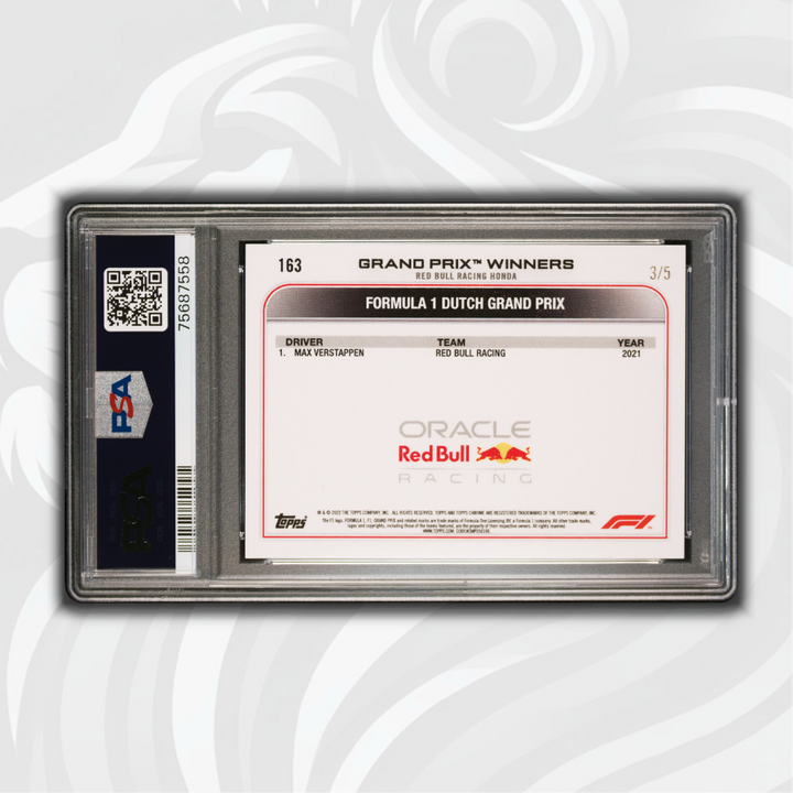 PSA 9 - 3/5 Max Verstappen #163 - Red Checker Flag Refractor
