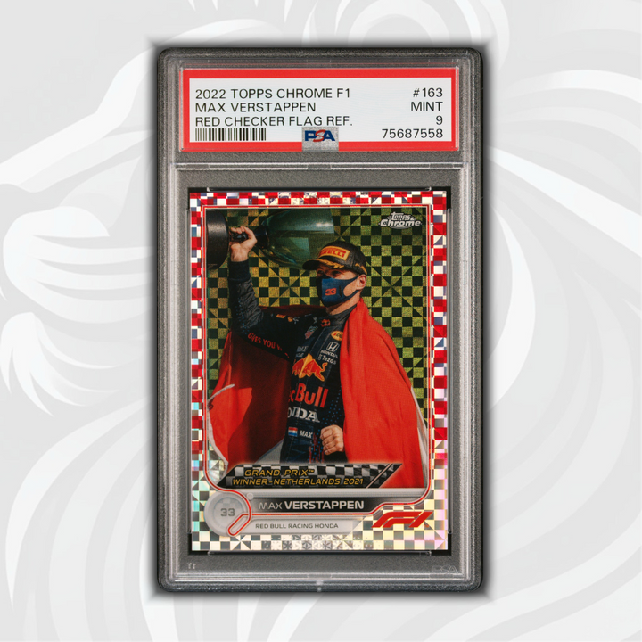 PSA 9 - 3/5 Max Verstappen #163 - Red Checker Flag Refractor