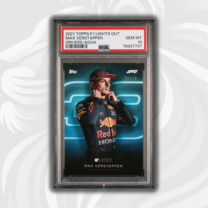 PSA 10 - 20/50 - MAX VERSTAPPEN - DRIVERS - AQUA