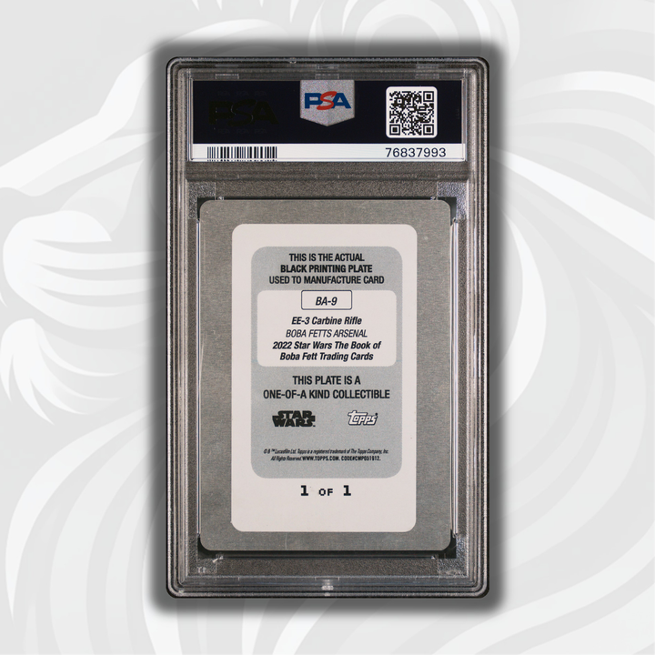 Authentic - EE3 Carbine Rifle #BA9 - Star Wars The Book Of Boba Fett - Black Printing Plate 1/1
