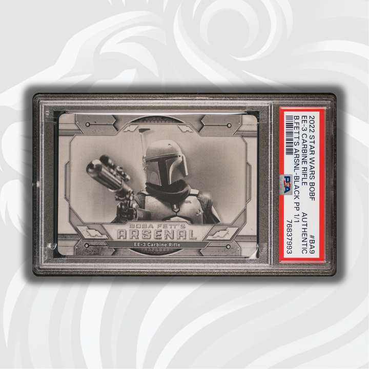 Authentic - EE3 Carbine Rifle #BA9 - Star Wars The Book Of Boba Fett - Black Printing Plate 1/1