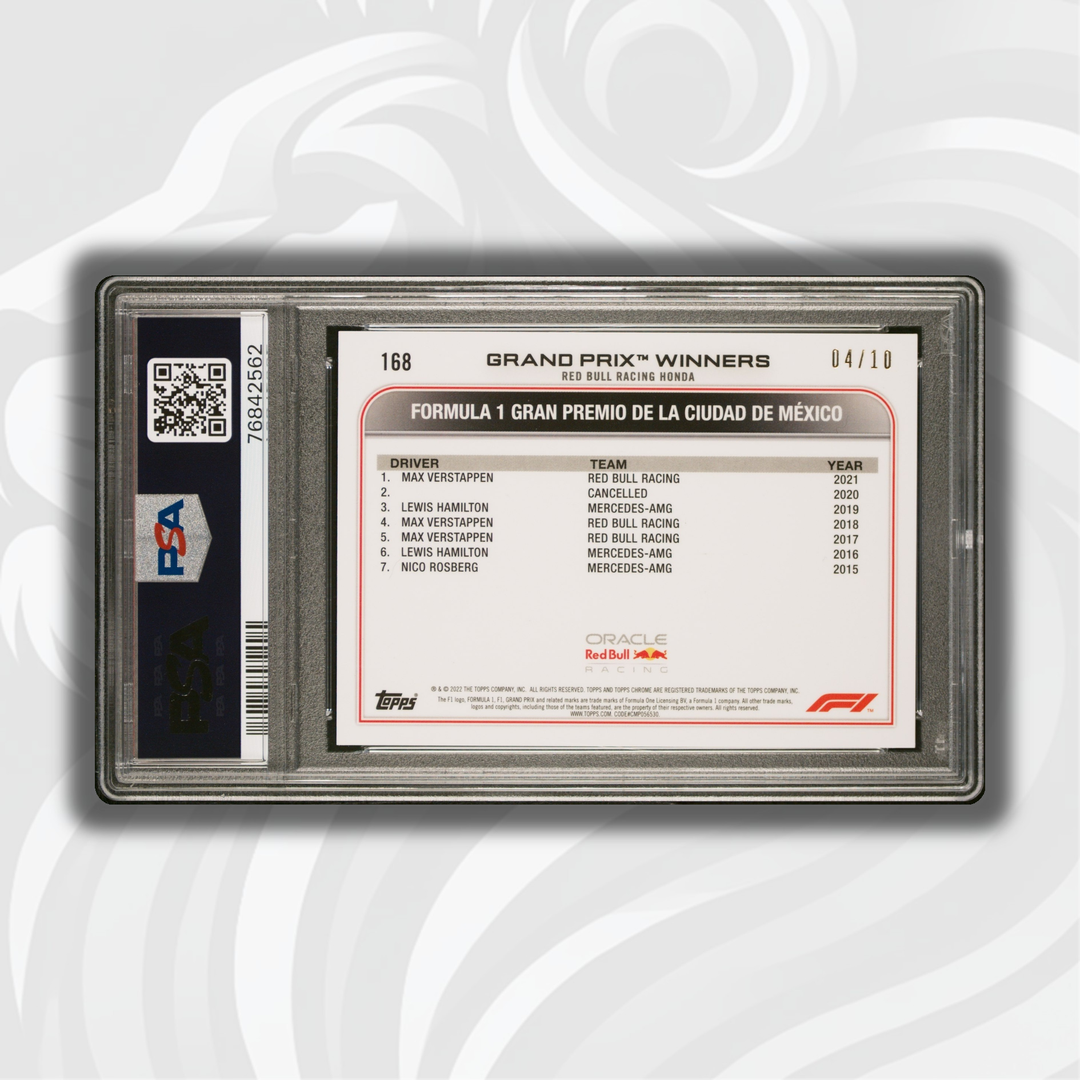 PSA 10 - 04/10 - MAX VERSTAPPEN #168 - SAPPHIRE EDITION - PURPLE