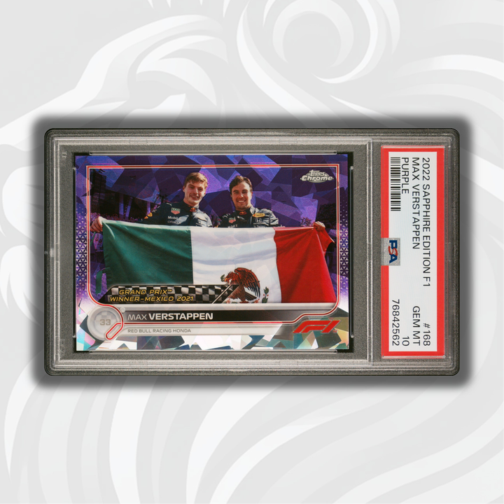PSA 10 - 04/10 - MAX VERSTAPPEN #168 - SAPPHIRE EDITION - PURPLE
