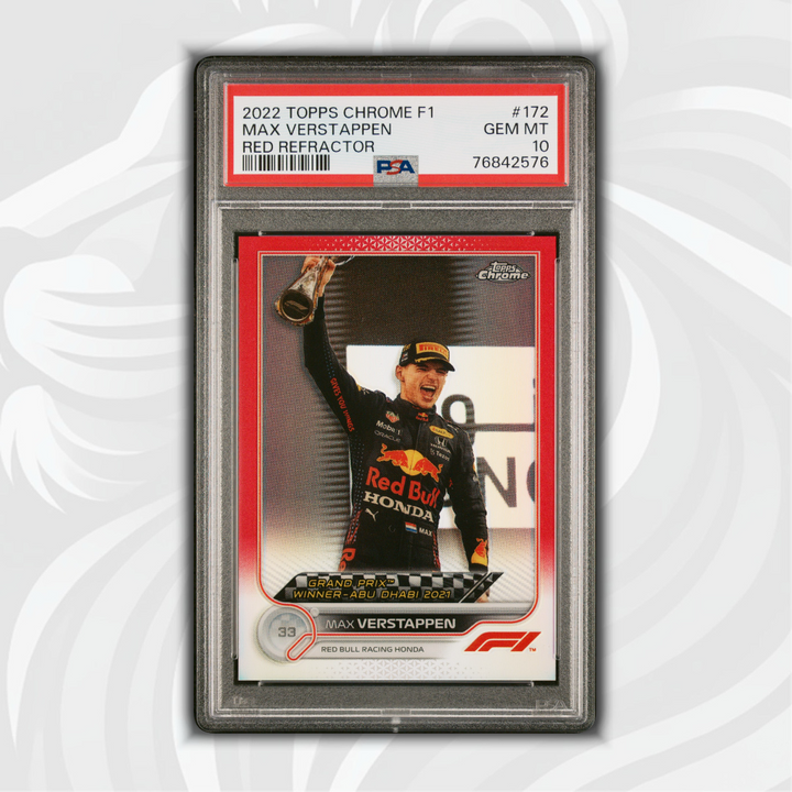 PSA 10 - 5/5 Max Verstappen #172 - Red Refractor