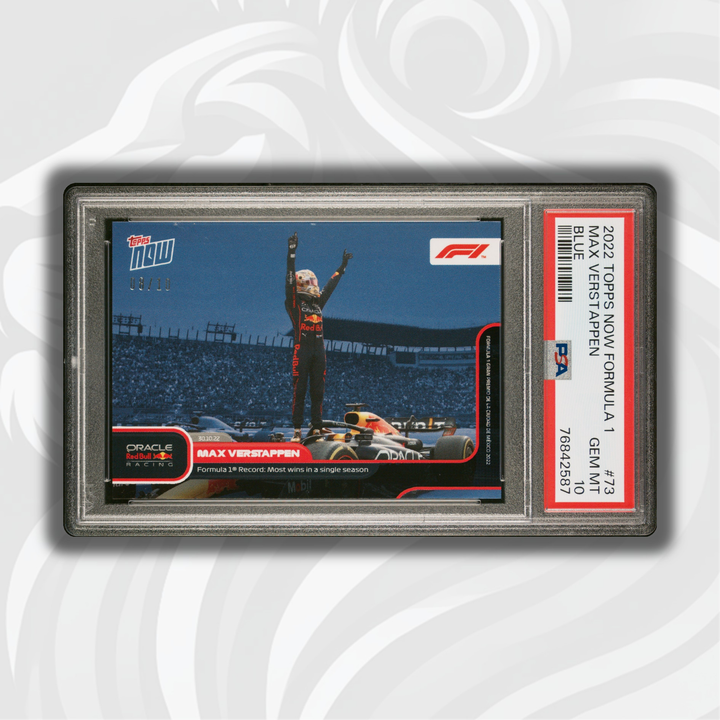 PSA 10 - 08/10 - Max Verstappen #73 - Most Wins - Blue - 2022 Topps Now