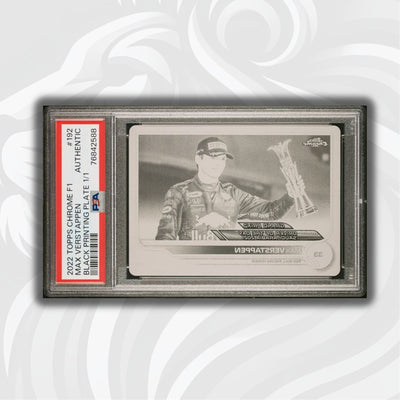 PSA Authentic - 1/1 Max Verstappen #192 - Black Printing Plate